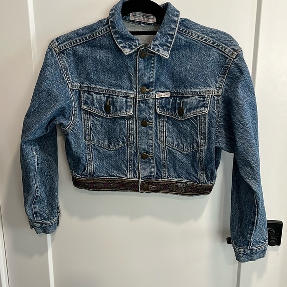 Vintage Guess Georges Marciano Design Western Painted Crop Jacket - Picture 1 of 13
